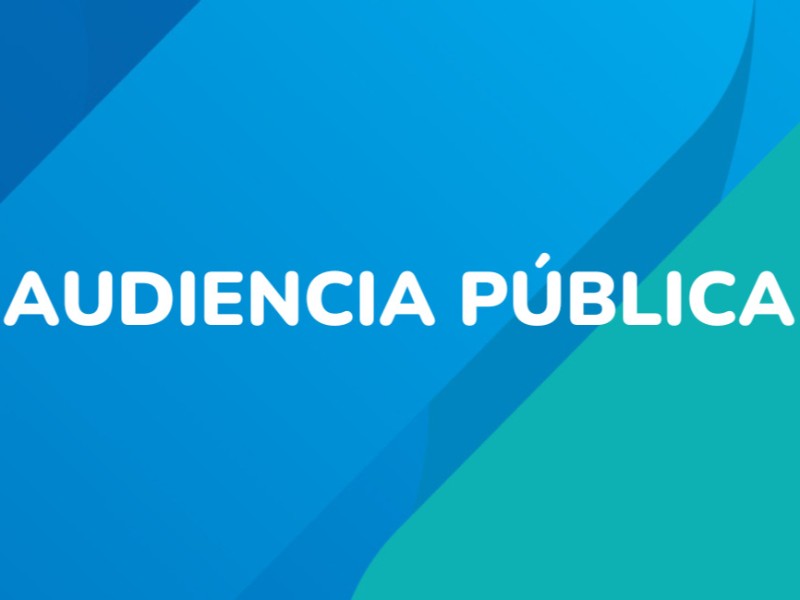 AUDIENCIA PÚBLICA PROYECTO DE RECTIFICACIÓN PRESUPUESTARIA N° 1
