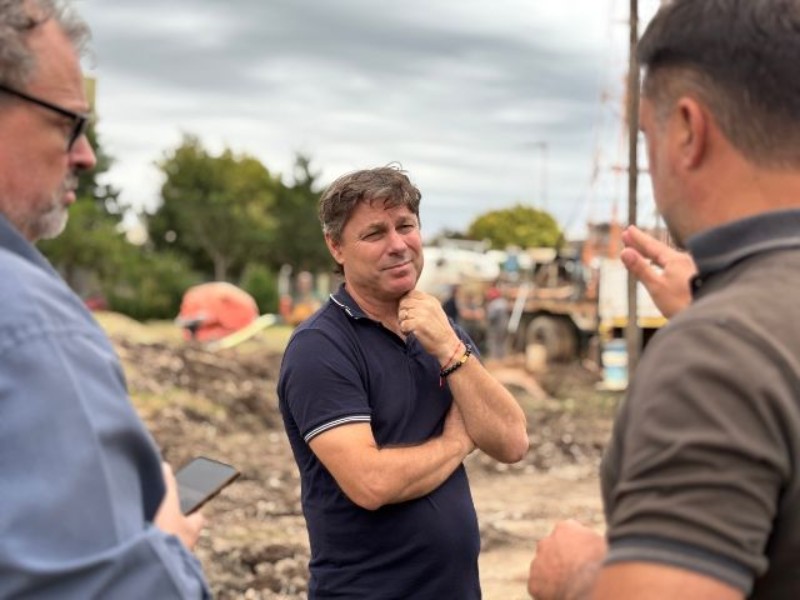 Obra histórica en marcha: nueva perforación para la provisión de agua corriente en Monte Cristo