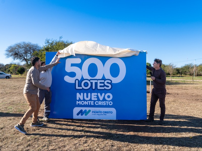 Monte Cristo da un paso histórico: 101 familias recibieron su lote y se anunció un nuevo loteo social con más de 500 soluciones habitacionales