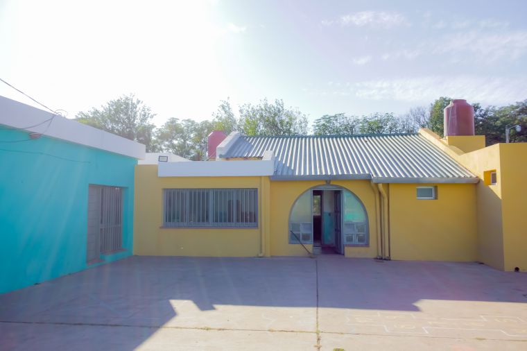 Avanzan las obras en la escuela Domingo Sarmiento de Media Luna