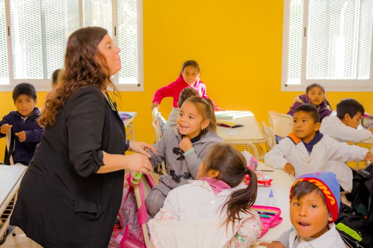 Avanzan las obras en la escuela Domingo Sarmiento de Media Luna