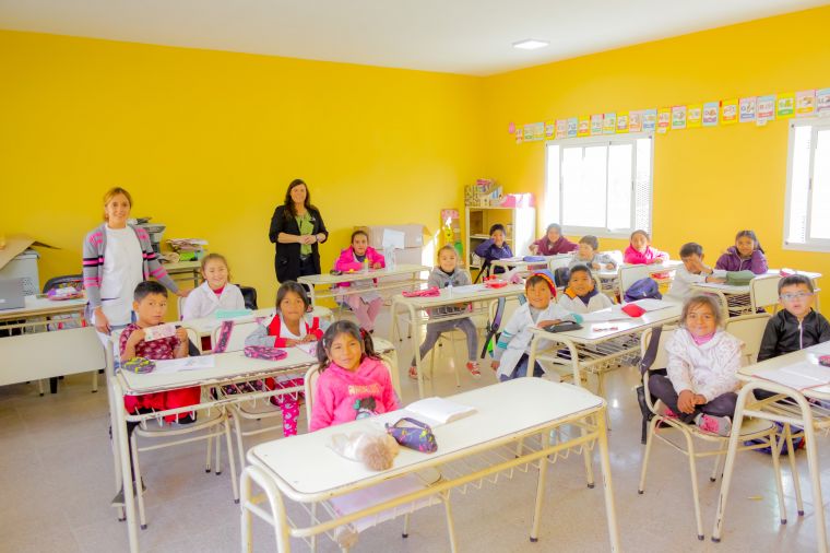 Avanzan las obras en la escuela Domingo Sarmiento de Media Luna