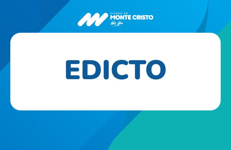 Edicto: venta de lotes