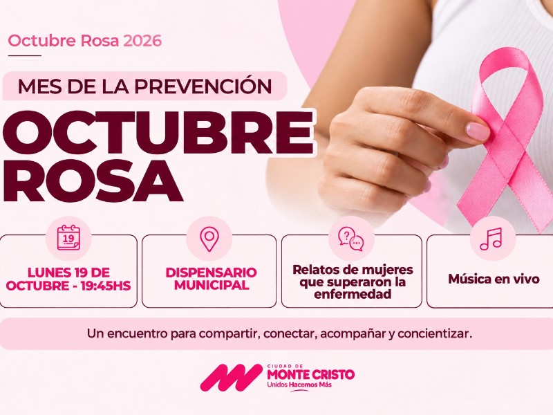 Octubre Rosa en Monte Cristo: relatos, música y concientización en el Dispensario Municipal